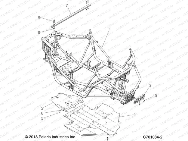 CHASSIS | CHASSIS, MAIN FRAME AND SKID PLATE - Z20ASE99AH/LH/BH (C701084-2)