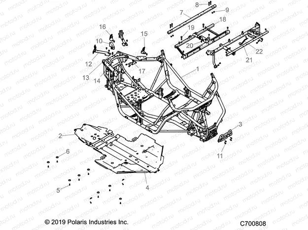 CHASSIS | CHASSIS, MAIN FRAME AND SKID PLATE - Z20ASS99C2/CH (C700808)