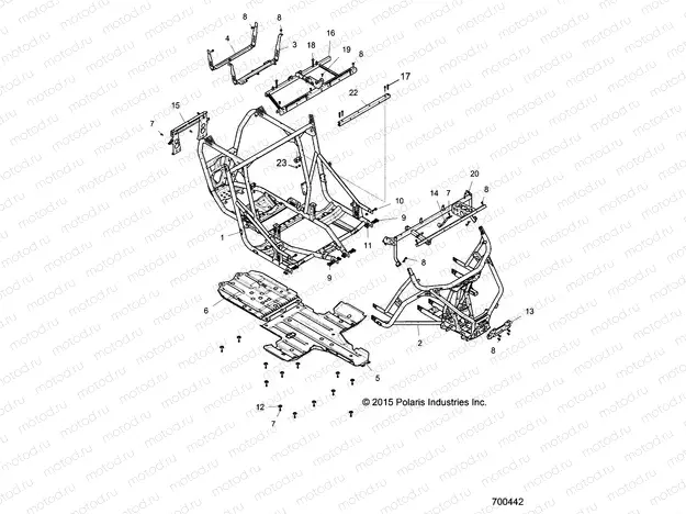 CHASSIS | CHASSIS, MAIN FRAME AND SKID PLATES - Z16VDE92NH/NW (700442)