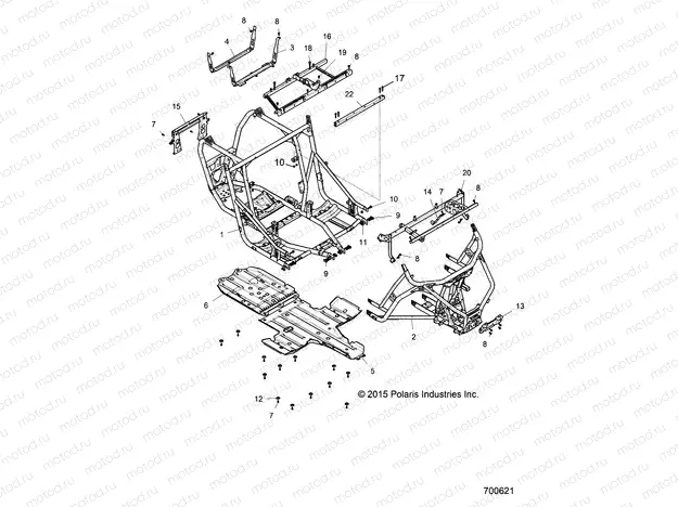 CHASSIS | CHASSIS, MAIN FRAME AND SKID PLATES - Z16VDE99AF/AM/LM/AS/M99AM (700621)