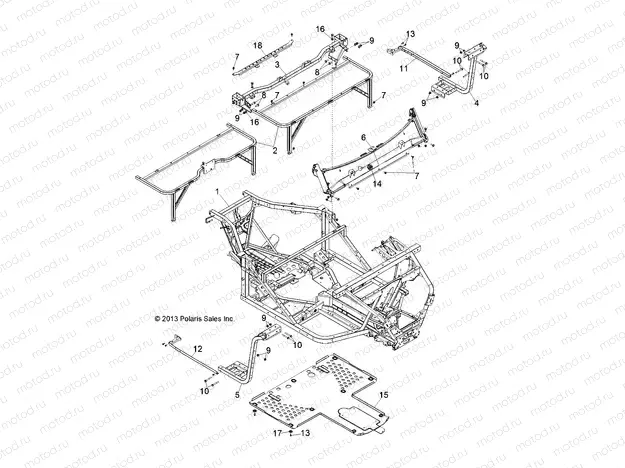 CHASSIS | CHASSIS, MAIN FRAME - D131D9JDJ/1L9JDJ/2M9JDJ (49BRUTUSFRAME13)