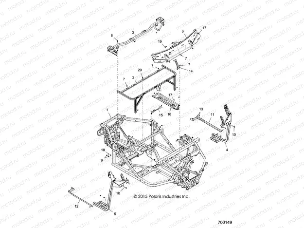 CHASSIS | CHASSIS, MAIN FRAME - R15RTE87FA (700149)