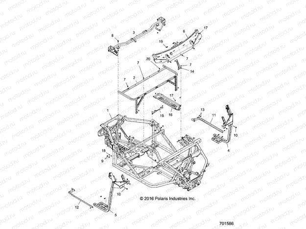 CHASSIS | CHASSIS, MAIN FRAME - R19RT_87 ALL OPTIONS (701586)