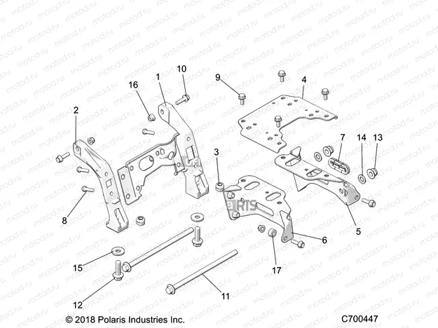 CHASSIS | CHASSIS, MOUNTING, FRONT GEARCASE - Z20PAL92AG/AP/BG/BP/LG/G92AG/AP/LG (C700447)