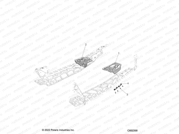 CHASSIS | CHASSIS, PASSENGER FOOTRESTS - S23TDH9FS (C601310)