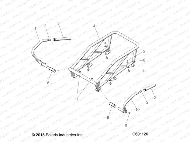 CHASSIS | CHASSIS, RACK and PASSENGER HAND HOLD - S20CED5BSL/BSU (C601126)