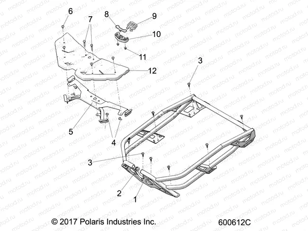 CHASSIS | CHASSIS, RACK ASM., ADVENTURE - S20FJE8 (600612C)