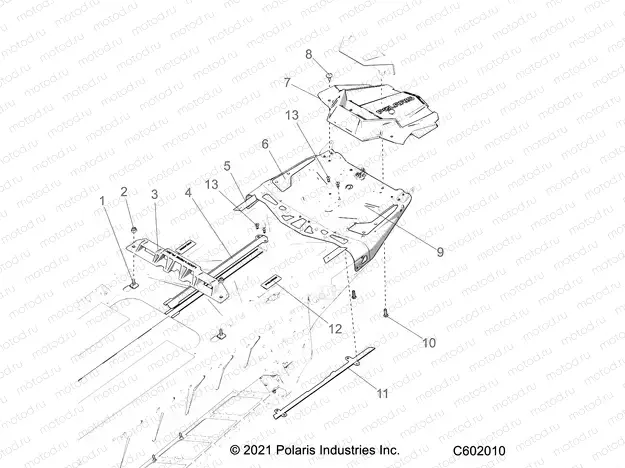 CHASSIS | CHASSIS, REAR, MISC. COVERS AND SNOWFLAP - S23TLG8RS/8RE (C602010)