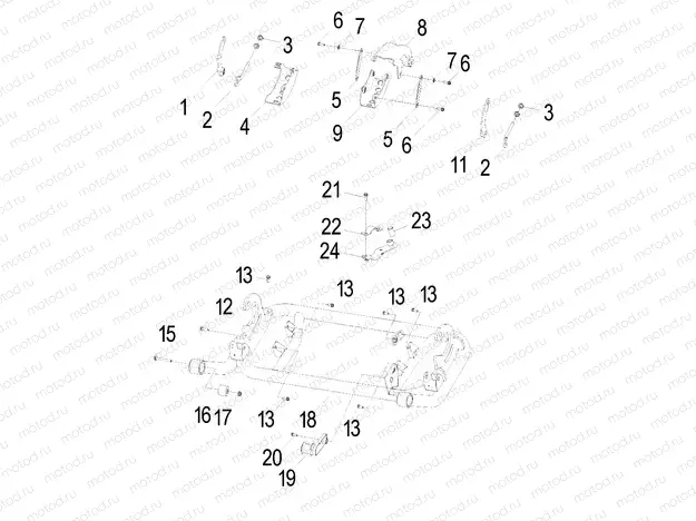 CHASSIS | CHASSIS, SWING ARM - R15YAV17AA/AF/BA/BF (49RGRSWINGARM14RZR170)