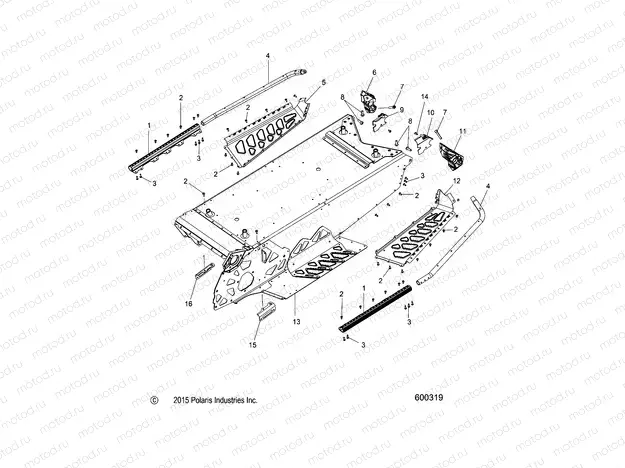 CHASSIS | CHASSIS, TUNNEL and REAR ASM. - S20DDH8PS ALL OPTIONS (600319)