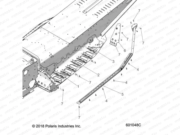 CHASSIS | CHASSIS, TUNNEL GRIPS and CLEATS - S20MDX6JSA/6JEA (C601388)