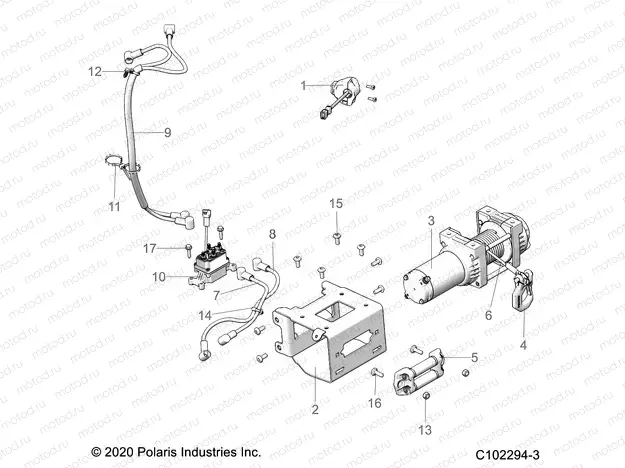 CHASSIS | CHASSIS, WINCH - A23SHE57AL/AS (C102294-3)