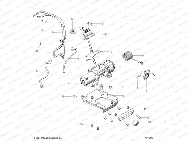 CHASSIS | CHASSIS, WINCH - G22G4E99NP (C0705680-1)