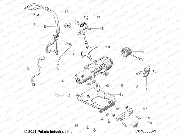 CHASSIS | CHASSIS, WINCH - G23GME99A/99B (C0705680-1)