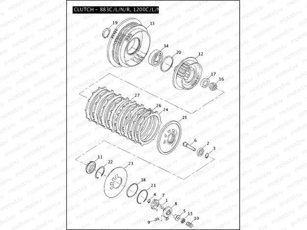 CLUTCH - 883C/L/N/R, 1200C/L/N/X