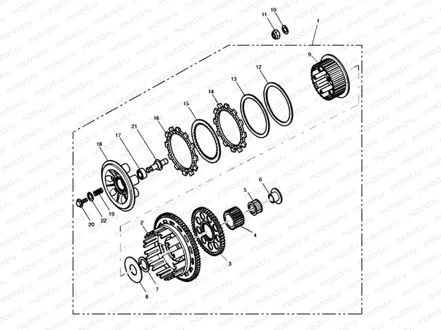 Clutch 885cc Engine