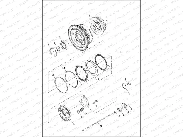 CLUTCH - ASSIST & SLIP - TWIN CAM 103â¢ - FLHTCUL & FLHTKL