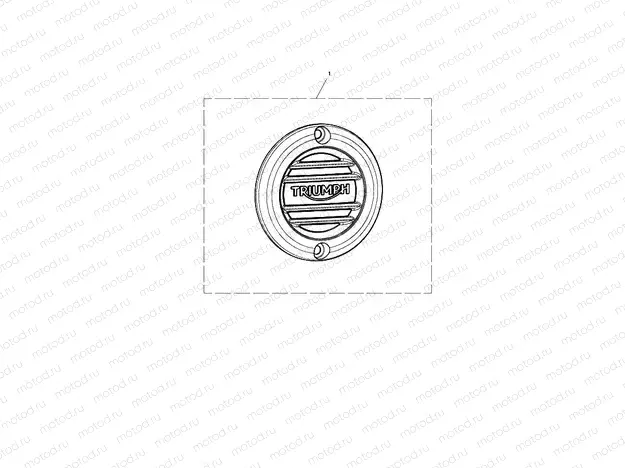 Clutch Badge, Ribbed, Chrome