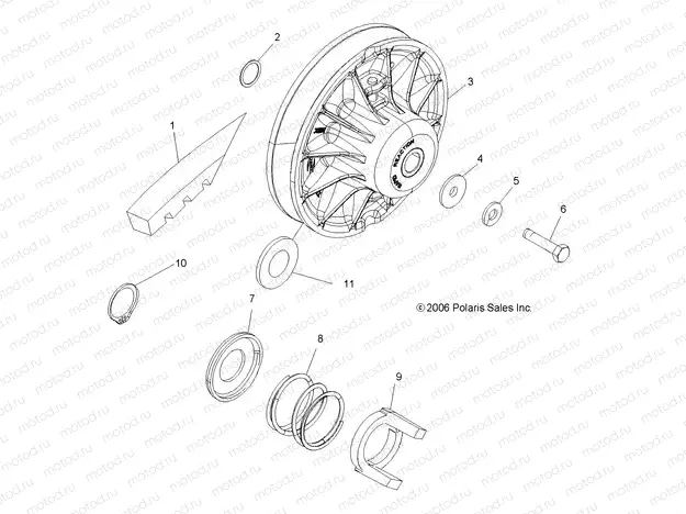 CLUTCH | CLUTCH, DRIVEN - A07MH76AX/AY/AZ (49ATVCLUTCHDRIVEN800EFI)