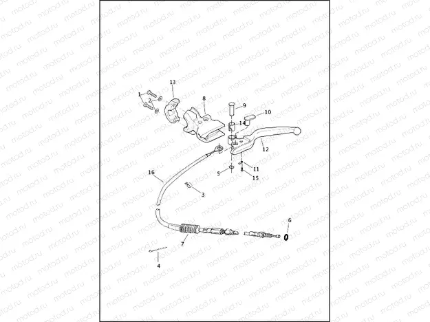 CLUTCH CONTROL (NON-FAIRING MODELS)