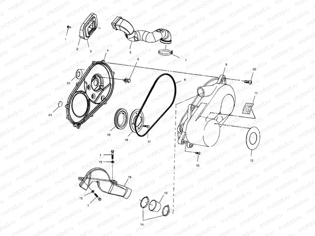 CLUTCH COVER - A02CB32AA/AB/FC (4970107010B13) | CLUTCH COVER - A02CB32AA/AB/FC (4970107010B13)