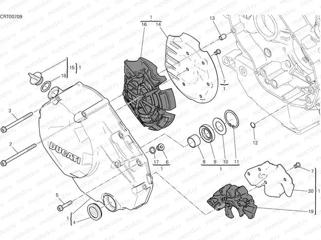 CLUTCH COVER [MOD:M 1200S]