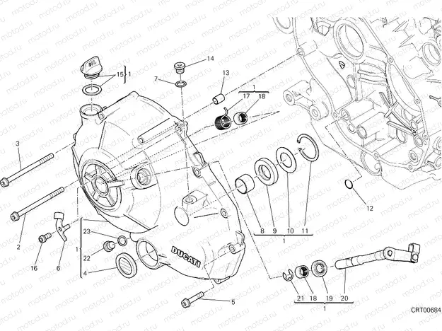 CLUTCH COVER [MOD:SCR800CR]