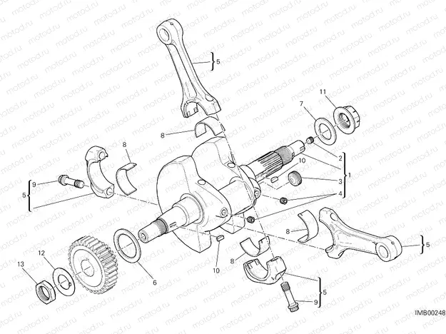 COMPLETE HALF-CRANKCASES PAIR [MOD:SCR800DS]