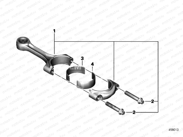 Connecting rod with bearing