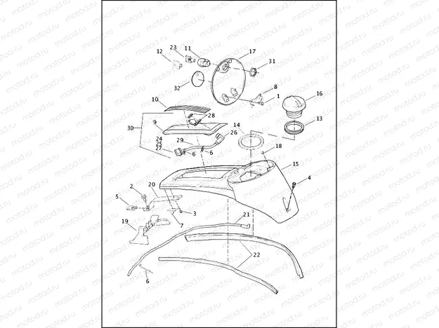 CONSOLE, FUEL TANK