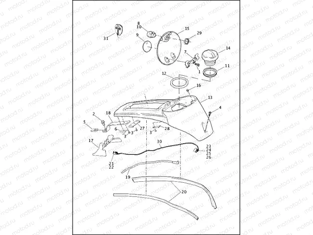 CONSOLE, FUEL TANK