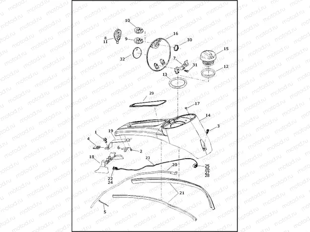 CONSOLE, FUEL TANK