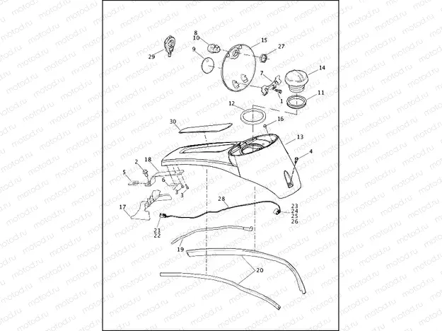 CONSOLE, FUEL TANK