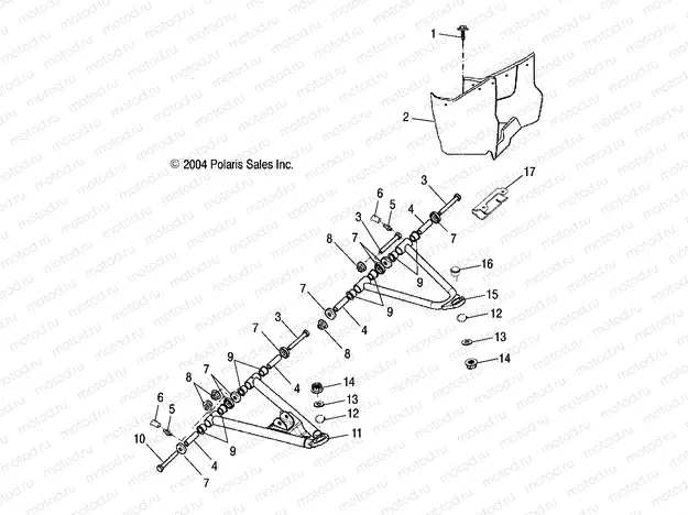 CONTROL ARM and FOOTREST - A05PB20EA/EB/EC/ED (4999709970B07) | CONTROL ARM and FOOTREST - A05PB20EA/EB/EC/ED (4999709970B07)