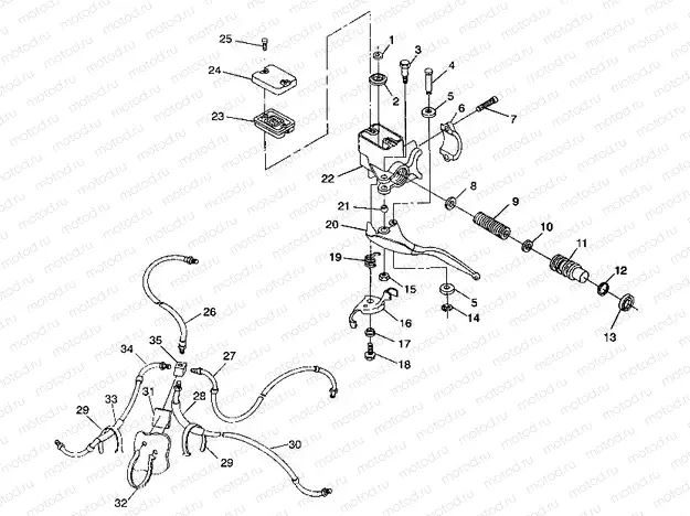 CONTROLS - MASTER CYLINDER/BRAKE LINE 4X4 250 W938127 (4924042404020A) | CONTROLS - MASTER CYLINDER/BRAKE LINE 4X4 250 W938127 (4924042404020A)