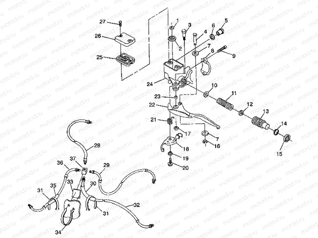 CONTROLS- MASTER CYLINDER/BRAKE LINE 4X4 350L S938139 (4924342434021A) | CONTROLS- MASTER CYLINDER/BRAKE LINE 4X4 350L S938139 (4924342434021A)