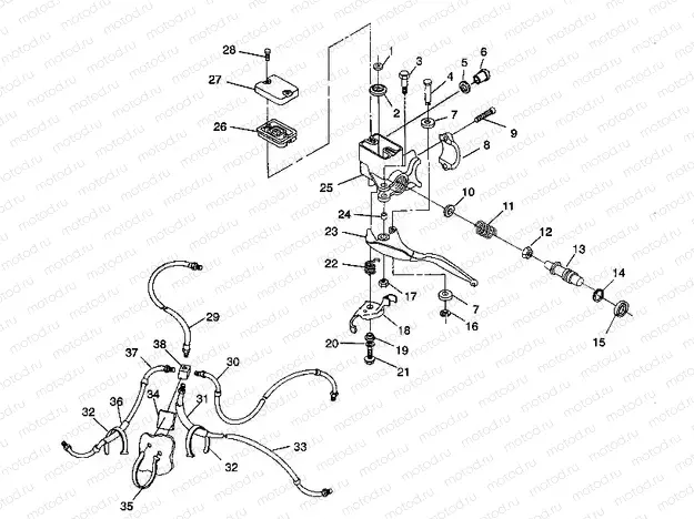 CONTROLS-MASTER CYLINDER/BRAKE LINE 6X6 350L S938739 (4924362436022A) | CONTROLS-MASTER CYLINDER/BRAKE LINE 6X6 350L S938739 (4924362436022A)