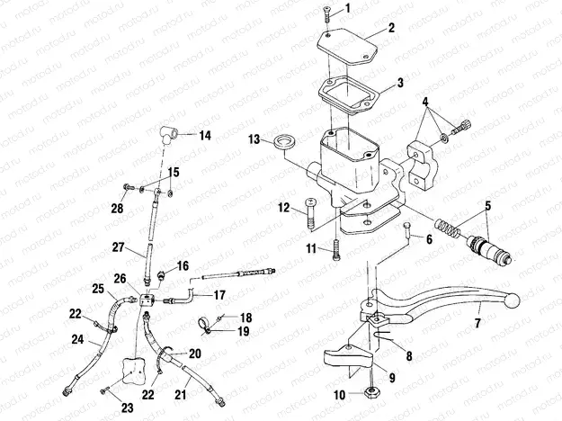 CONTROLS - MASTER CYLINDER/BRAKE LINE - A00CH50AA (4954805480B012) | CONTROLS - MASTER CYLINDER/BRAKE LINE - A00CH50AA (4954805480B012)