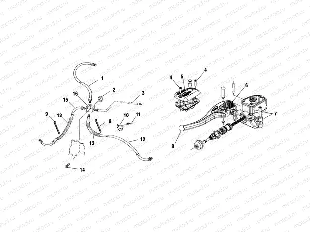 CONTROLS - MASTER CYLINDER/BRAKE LINE - A01BG50AA (4963766376B011) | CONTROLS - MASTER CYLINDER/BRAKE LINE - A01BG50AA (4963766376B011)