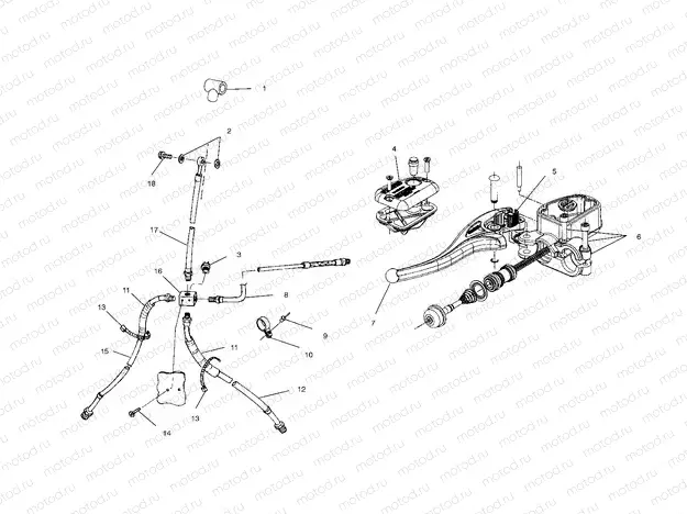 CONTROLS - MASTER CYLINDER/BRAKE LINE - A02CH42AA (4968536853B04) | CONTROLS - MASTER CYLINDER/BRAKE LINE - A02CH42AA (4968536853B04)