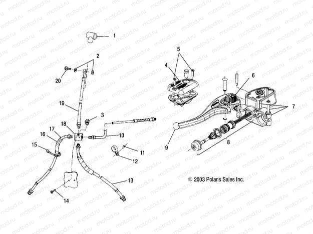 CONTROLS - MASTER CYLINDER/BRAKE LINE - A04CD32AA/AB/AC/FB (4986268626A08) | CONTROLS - MASTER CYLINDER/BRAKE LINE - A04CD32AA/AB/AC/FB (4986268626A08)