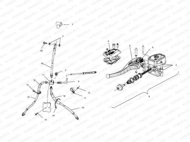 CONTROLS - MASTER CYLINDER/BRAKE LINE - A04CH42AA/AE/AG (4986068606B03) | CONTROLS - MASTER CYLINDER/BRAKE LINE - A04CH42AA/AE/AG (4986068606B03)