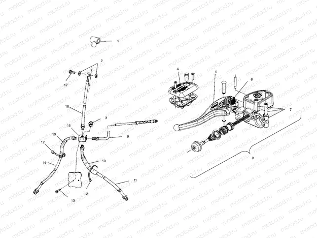 CONTROLS - MASTER CYLINDER/BRAKE LINE - A04CH50AA/AC/AE/AG (4986088608B03) | CONTROLS - MASTER CYLINDER/BRAKE LINE - A04CH50AA/AC/AE/AG (4986088608B03)