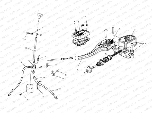 CONTROLS - MASTER CYLINDER/BRAKE LINE - A04CH59AF/AH/AJ/AT/AV (4986108610B10) | CONTROLS - MASTER CYLINDER/BRAKE LINE - A04CH59AF/AH/AJ/AT/AV (4986108610B10)