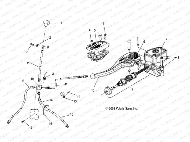 CONTROLS - MASTER CYLINDER/BRAKE LINE - A04CH68AC/AF/AH/AJ/AT/AV (4986128612B13) | CONTROLS - MASTER CYLINDER/BRAKE LINE - A04CH68AC/AF/AH/AJ/AT/AV (4986128612B13)