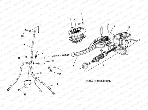CONTROLS-MASTER CYLINDER/BRAKE LINE - A04CH68AP/AQ/AU/CU (4987318731B10) | CONTROLS-MASTER CYLINDER/BRAKE LINE - A04CH68AP/AQ/AU/CU (4987318731B10)