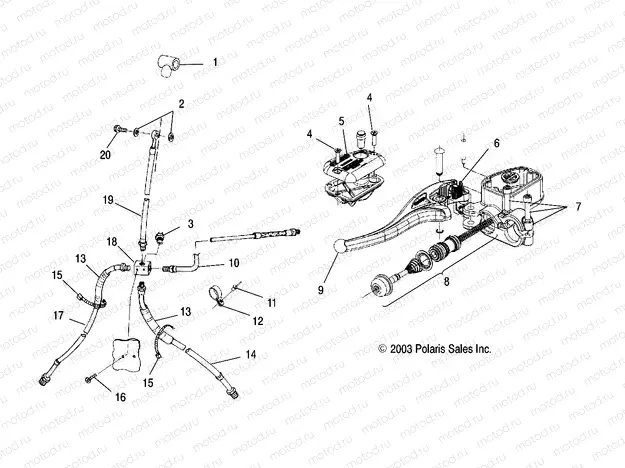CONTROLS - MASTER CYLINDER/BRAKE LINE - A04CL50AA (4986288628B08) | CONTROLS - MASTER CYLINDER/BRAKE LINE - A04CL50AA (4986288628B08)