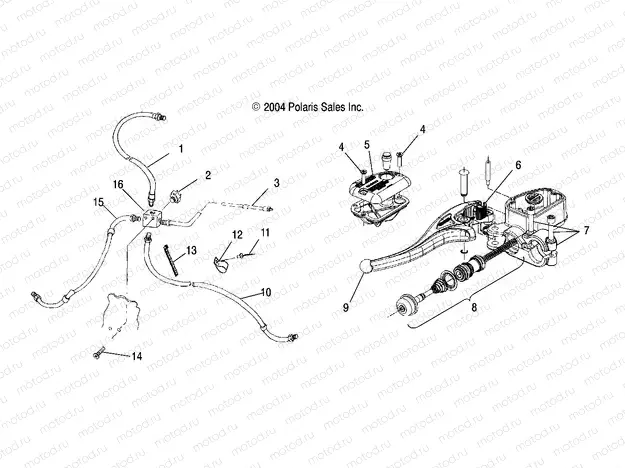 CONTROLS - MASTER CYLINDER/BRAKE LINE - A05BG50AA/FA (4994789478C01) | CONTROLS - MASTER CYLINDER/BRAKE LINE - A05BG50AA/FA (4994789478C01)