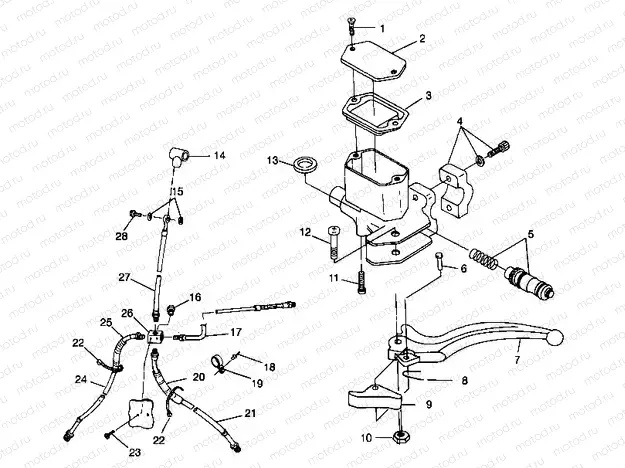 CONTROLS - MASTER CYLINDER/BRAKE LINE - A99CH45IA (4949154915B009) | CONTROLS - MASTER CYLINDER/BRAKE LINE - A99CH45IA (4949154915B009)