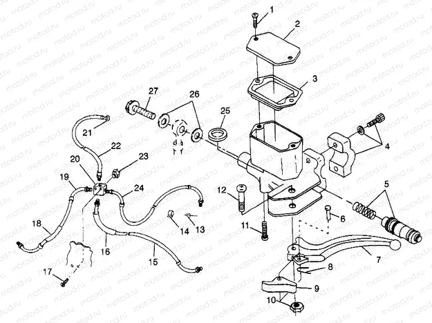 CONTROLS - MASTER CYLINDER/BRAKE LINE - N98AE50D (4946394639b013) | CONTROLS - MASTER CYLINDER/BRAKE LINE - N98AE50D (4946394639b013)